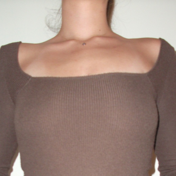Brown Ribbed Body Suit - Picture 3 of 4